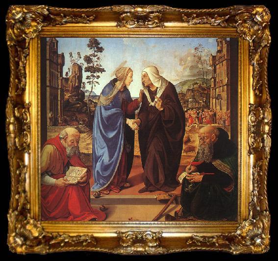 framed  Piero di Cosimo The Visitation and Two Saints, ta009-2